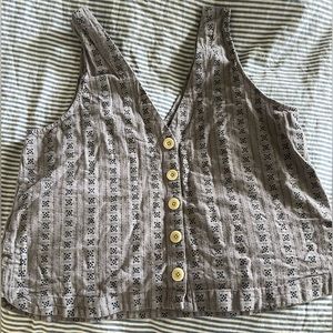 Madewell button back tank - L